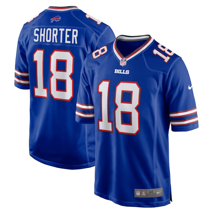 Men Buffalo Bills 18 Justin Shorter Nike Royal Home Game NFL Jersey